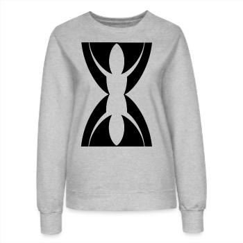 schlichter Look - Frauen Sweatshirt - Grau meliert - Vorne - AI Model Female 172 dark (172cm)