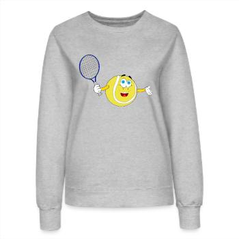 Raquette de tennis terrain de sport de balle joueur à jouer au squash - Sweat Femme - gris chiné - Devant - AI Model Female 172 dark (172cm)