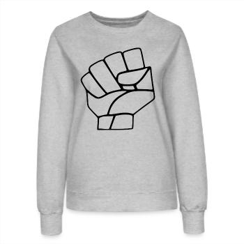 Freedom - Sweat Femme - gris chiné - Devant - AI Model Female 172 dark (172cm)