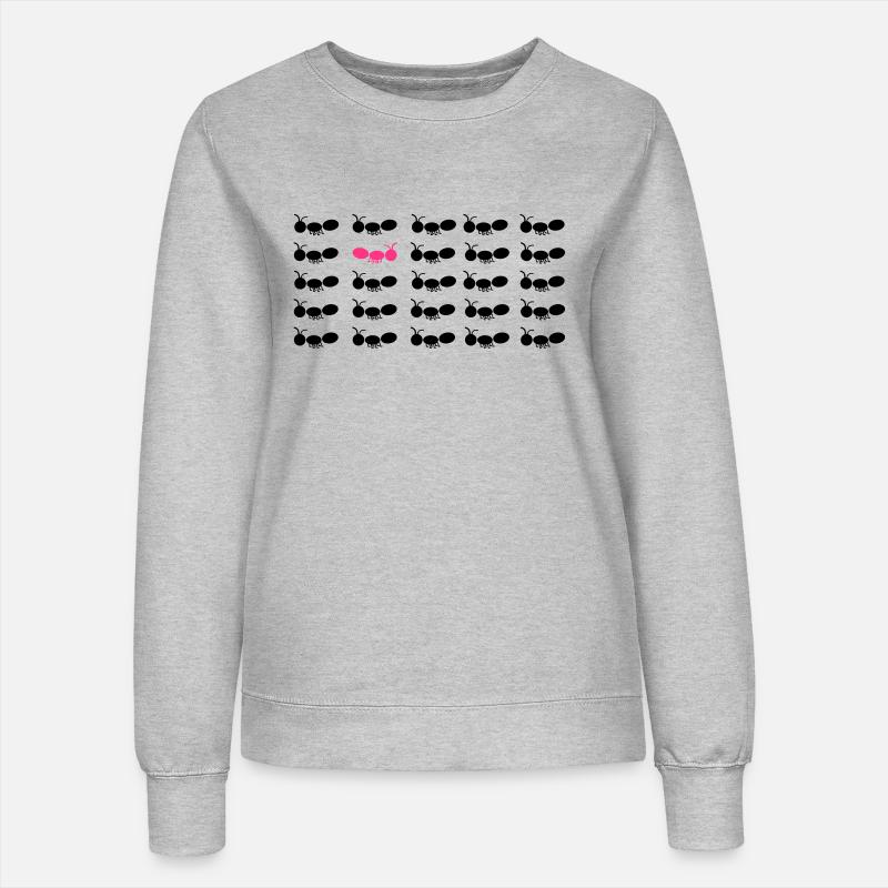 be different Ameise pink - Frauen Sweatshirt - Grau meliert