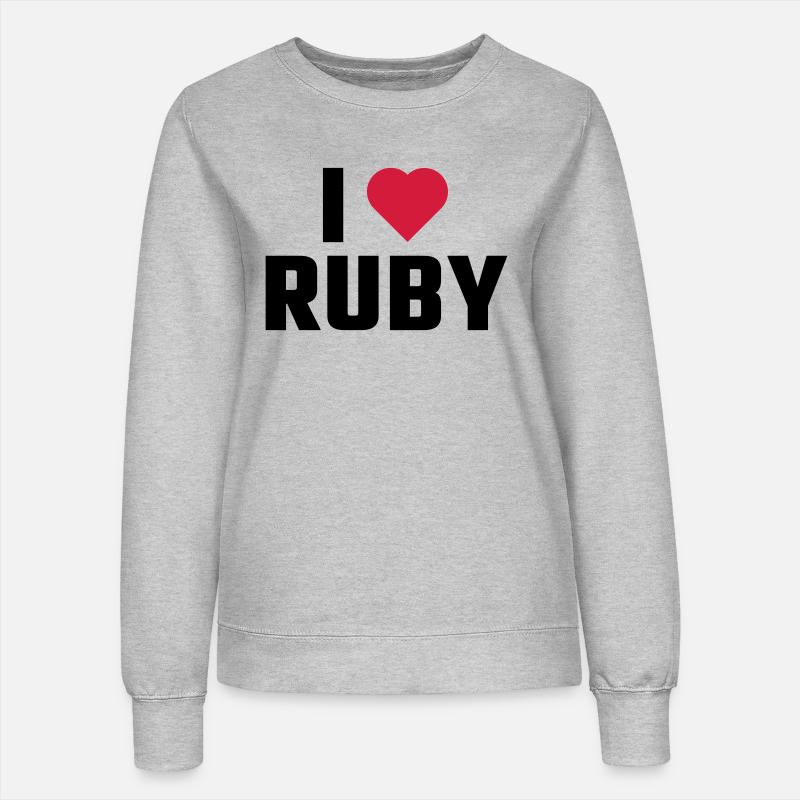 I Love RUBY - Women’s Sweatshirt - heather grey
