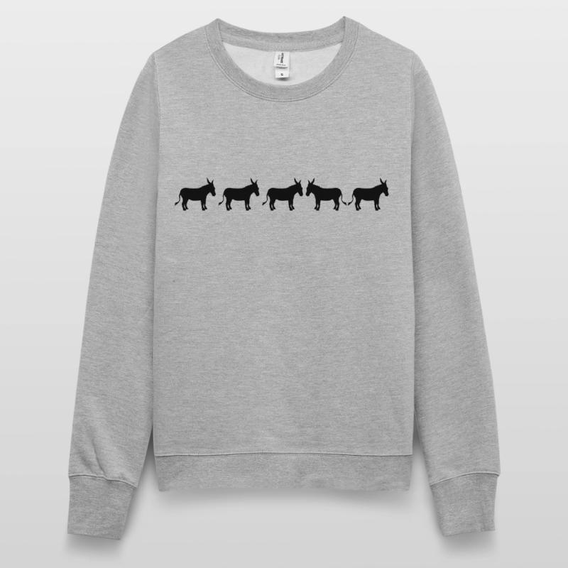 anders be different esel pferd pony klein packesel Frauen Sweatshirt