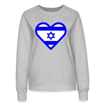 Israël - Sweat Femme - gris chiné - Devant - AI Model Female 172 dark (172cm)