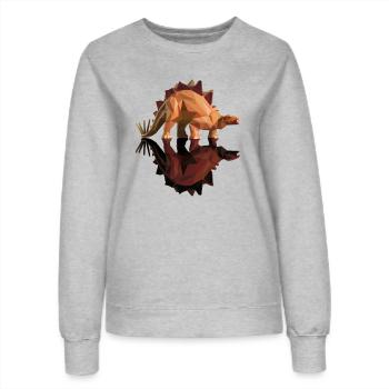 stegosaurus_06201403 - Frauen Sweatshirt - Grau meliert - Vorne - AI Model Female 172 dark (172cm)