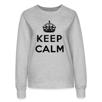 Keep Calm - Frauen Sweatshirt - Grau meliert - Vorne - AI Model Female 172 dark (172cm)