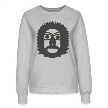 Ruppiger Mann - Frauen Sweatshirt - Grau meliert - Vorne - AI Model Female 172 dark (172cm)