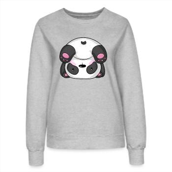 Sporty cartoon panda - Women’s Sweatshirt - heather grey - Front - AI Model Female 172 dark (172cm)