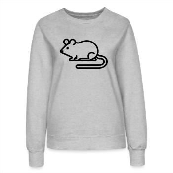 Charming Minimalist Mouse Icon for All Occasions - Frauen Sweatshirt - Grau meliert - Vorne - AI Model Female 172 dark (172cm)