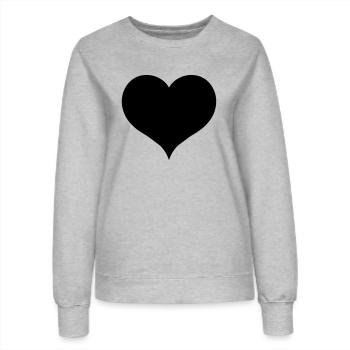 Schwarzes Herz - Frauen Sweatshirt - Grau meliert - Vorne - AI Model Female 172 dark (172cm)