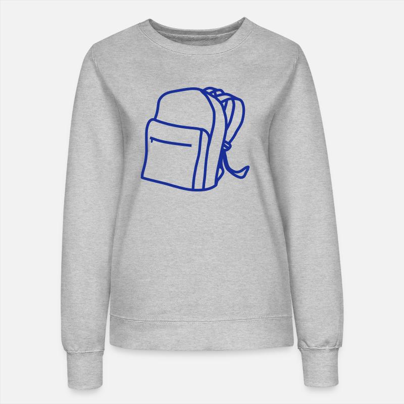 Backpack Space Storage Gift School Idea Child - Women’s Sweatshirt - heather grey