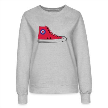 Turnschuh Mod - Frauen Sweatshirt - Grau meliert - Vorne - AI Model Female 172 dark (172cm)