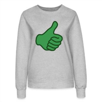 Daumen hoch - Frauen Sweatshirt - Grau meliert - Vorne - AI Model Female 172 dark (172cm)