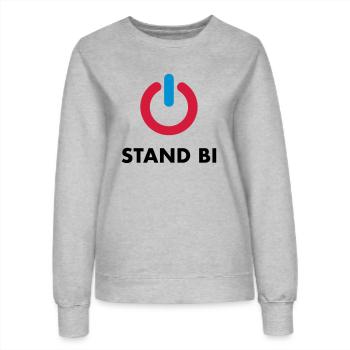 Stand Bi - Women’s Sweatshirt - heather grey - Front - AI Model Female 172 dark (172cm)