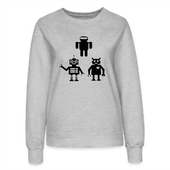 robot androïde - Sweat Femme - gris chiné - Devant - AI Model Female 172 dark (172cm)