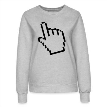 Mauszeiger 3D - Frauen Sweatshirt - Grau meliert - Vorne - AI Model Female 172 dark (172cm)