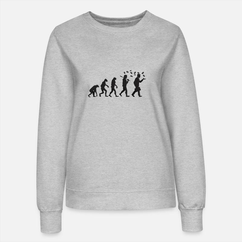 Evolution - Capitalist - Gift - Women’s Sweatshirt - heather grey