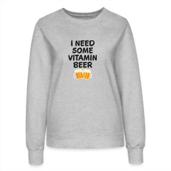 Vitamin Bier - Frauen Sweatshirt - Grau meliert - Vorne - AI Model Female 172 dark (172cm)