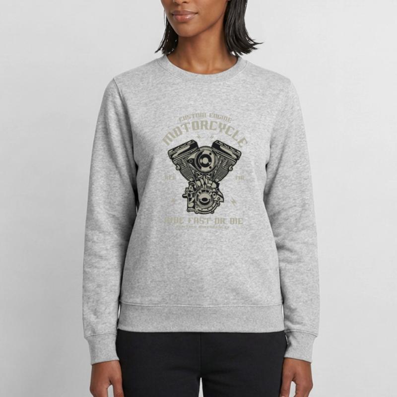 Motorcycle engine conversion Chopper Custom Engine Women’s Sweatshirt