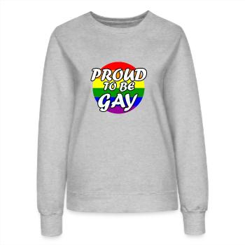 Proud to be gay - Frauen Sweatshirt - Grau meliert - Vorne - AI Model Female 172 dark (172cm)