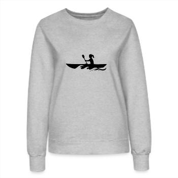 Kajak - Sweat Femme - gris chiné - Devant - AI Model Female 172 dark (172cm)