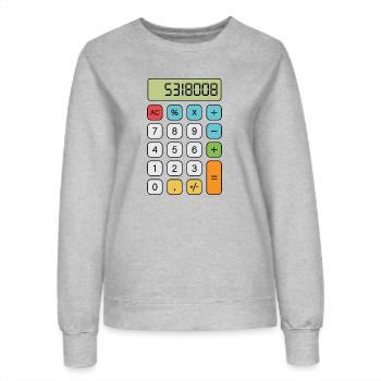 Brüste Rechner - Frauen Sweatshirt - Grau meliert - Vorne - AI Model Female 172 dark (172cm)