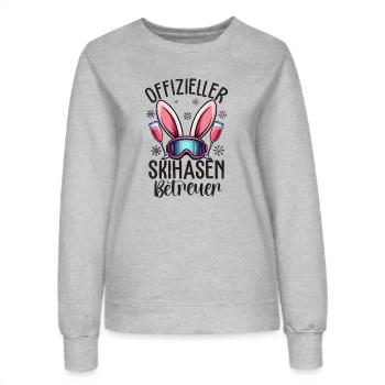 Offizieller Skihasen Betreuer - Frauen Sweatshirt - Grau meliert - Vorne - AI Model Female 172 dark (172cm)