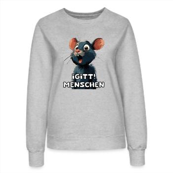 Lustiger Funartikel Büro & Alltags Spruch Satire - Frauen Sweatshirt - Grau meliert - Vorne - AI Model Female 172 dark (172cm)