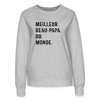 Bester Schwiegervater der Welt Vatertag - Frauen Sweatshirt - Grau meliert - Vorne - AI Model Female 172 dark (172cm)