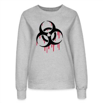 Biohazard Blood - Frauen Sweatshirt - Grau meliert - Vorne - AI Model Female 172 dark (172cm)