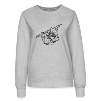 Faultier geometrisch Sloth Geschenk Tier Natur - Frauen Sweatshirt - Grau meliert - Vorne - AI Model Female 172 dark (172cm)