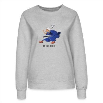 Breton power - Women’s Sweatshirt - heather grey - Front - AI Model Female 172 dark (172cm)