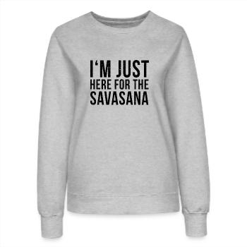 Yoga - Frauen Sweatshirt - Grau meliert - Vorne - AI Model Female 172 dark (172cm)