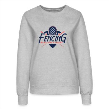 Fencing fencer sports men women gift idea - Women’s Sweatshirt - heather grey - Front - AI Model Female 172 dark (172cm)