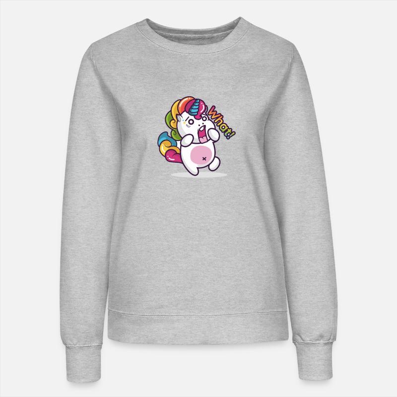 Unicorn Hvad ?? - Sweatshirt til damer - grå meleret
