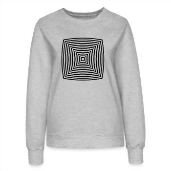 illusion d'optique - Sweat Femme - gris chiné - Devant - AI Model Female 172 dark (172cm)