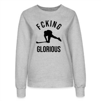 Hockey sur gazon - Sweat Femme - gris chiné - Devant - AI Model Female 172 dark (172cm)