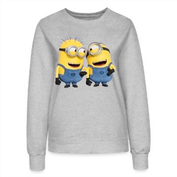 Minions Phil And Stuart Funny - Women’s Sweatshirt - heather grey - Front - AI Model Female 172 dark (172cm)