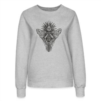 Stag Beetle - Einfarbig - Frauen Sweatshirt - Grau meliert - Vorne - AI Model Female 172 dark (172cm)
