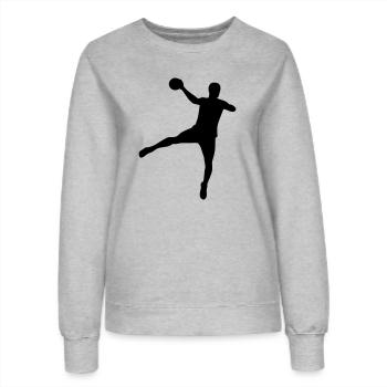 Handball - Sweat Femme - gris chiné - Devant - AI Model Female 172 dark (172cm)