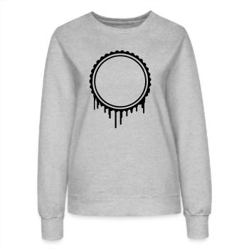 Rahmen Umrandung Stempel Abdruck Graffiti - Frauen Sweatshirt - Grau meliert - Vorne - AI Model Female 172 dark (172cm)