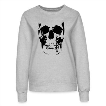 crâne 2 - Sweat Femme - gris chiné - Devant - AI Model Female 172 dark (172cm)