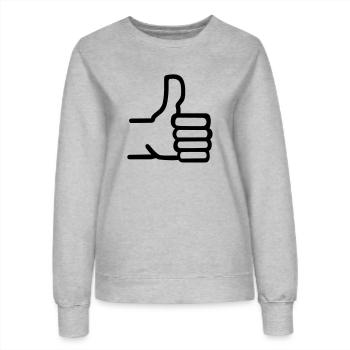 Daumen hoch - Frauen Sweatshirt - Grau meliert - Vorne - AI Model Female 172 dark (172cm)