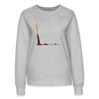 Billard Queues Kugeln - Frauen Sweatshirt - Grau meliert - Vorne - AI Model Female 172 dark (172cm)