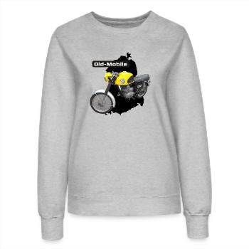 MZ ETS 250 Trophy Sport Old-Mobile - Frauen Sweatshirt - Grau meliert - Vorne - AI Model Female 172 dark (172cm)