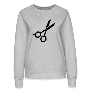 Schere - Frauen Sweatshirt - Grau meliert - Vorne - AI Model Female 172 dark (172cm)