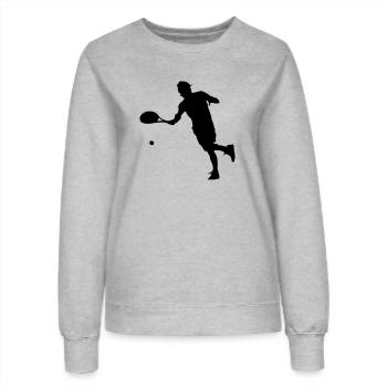 tennis spieler - Frauen Sweatshirt - Grau meliert - Vorne - AI Model Female 172 dark (172cm)