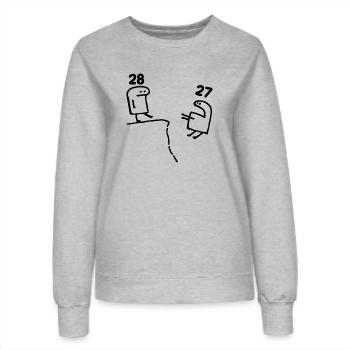 28 Jahre alt - 28. Geburtstag Spaß 28 Jahre altes Geschenk - Frauen Sweatshirt - Grau meliert - Vorne - AI Model Female 172 dark (172cm)