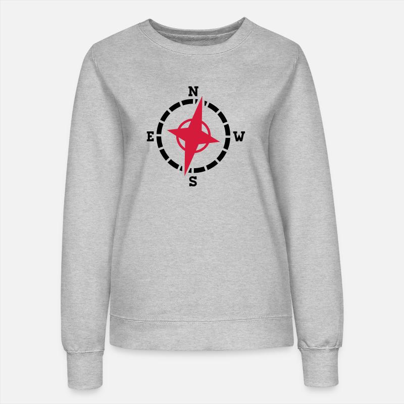 kompass_1__f2 - Sweat Femme - gris chiné