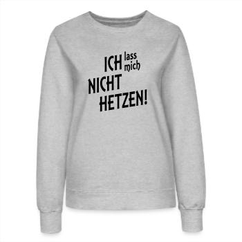 do not rush - Women’s Sweatshirt - heather grey - Front - AI Model Female 172 dark (172cm)