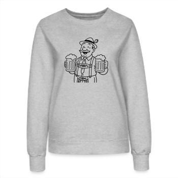 Mr Bier - Women’s Sweatshirt - heather grey - Front - AI Model Female 172 dark (172cm)